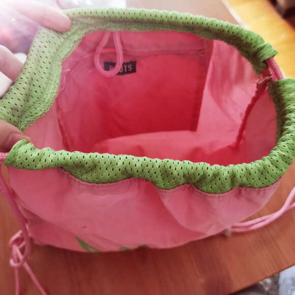 Pink & Lime Green Roots beach sports bag - Picture 4 of 6